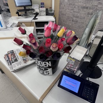 Walgreens - a vase of roses on a desk - Cosmetics & Beauty Supply Near Me - Houston, Texas