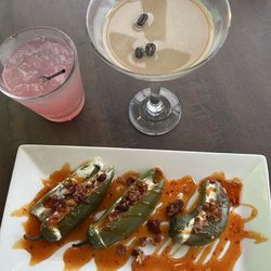Bridge Street Tavern - Fresh jalapeño poppers with bacon and sweet chili sauce, Gin & Jam, Espresso martini