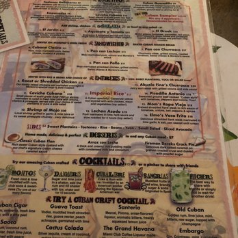 Moreno's Cuba - Menu - Cocktail Bars Near Me - Miami Beach, Florida Moreno's Cuba - Menu - Cocktail Bars Near Me - Miami Beach, Florida