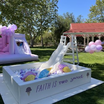 Modern Bounce House - Ball pit and slide - Bounce House Rentals Near Me
