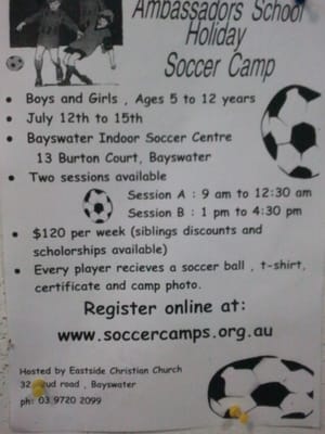 recreational indoor soccer near me