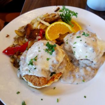 Ruby's Diner - Country fried steak on biscuits. - Burgers Near Me - Anaheim, California Ruby's Diner - Country fried steak on biscuits. - Burgers Near Me - Anaheim, California