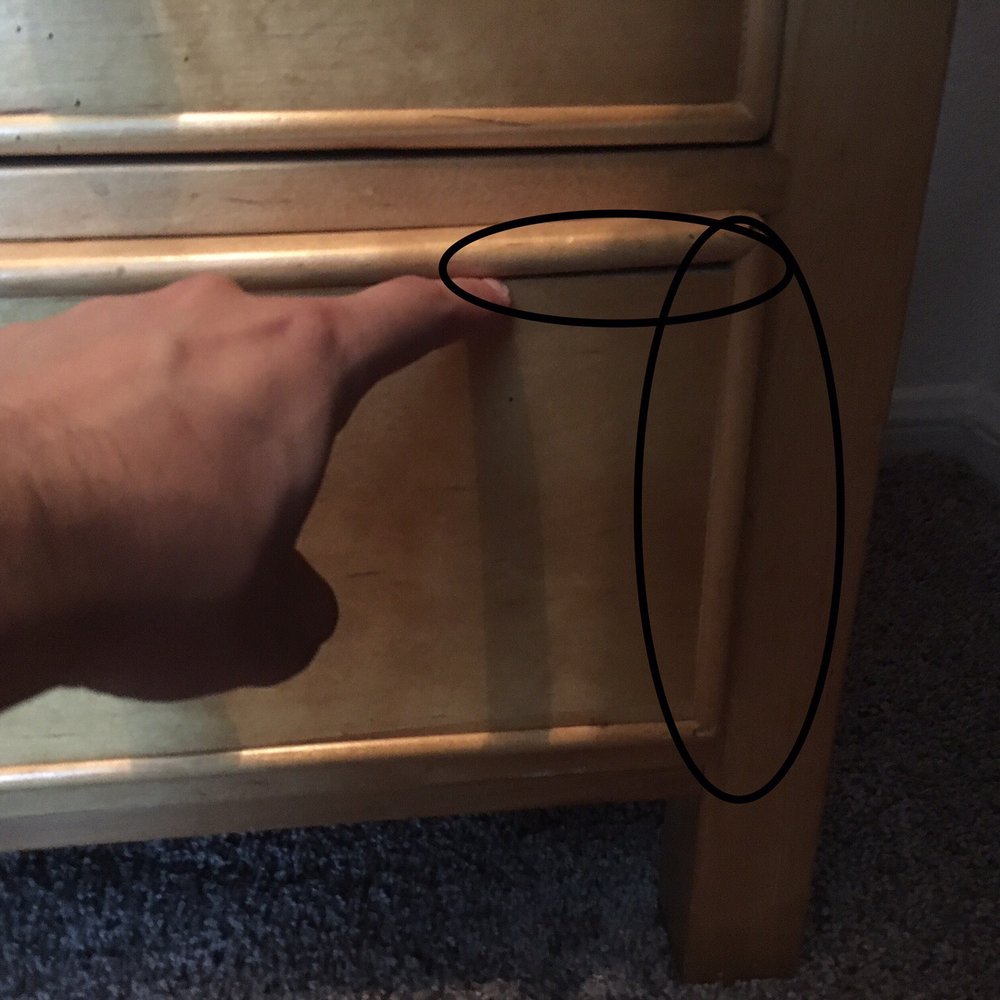 The right piece is the one that got hit and fell off, the top one got a giant gap and no longer closes all the way. The right piece is the one that got hit and fell off, the top one got a giant gap and no longer closes all the way.