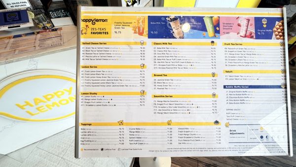 Menu photo 1 Happy Lemon Alhambra, CA Menu photo 1 Happy Lemon Alhambra, CA
