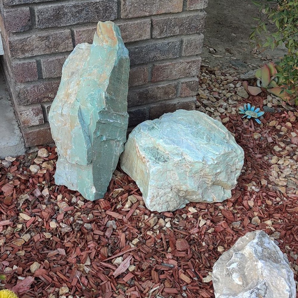 Large Rock Mound Juts Out Hill Set Bright Partly Cloudy — Stock Photo ©  gjohnstonphoto #663721828, image size:1000x1000