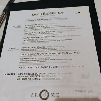 Arôme Seafood & Grill - Menu - Seafood Near Me - Gatineau, Quebec Arôme Seafood & Grill - Menu - Seafood Near Me - Gatineau, Quebec