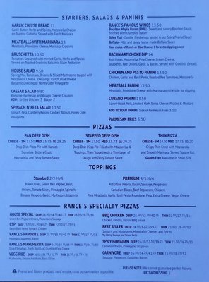 Menu photo 2 Rance's Chicago Pizza Long Beach, CA Menu photo 2 Rance's Chicago Pizza Long Beach, CA