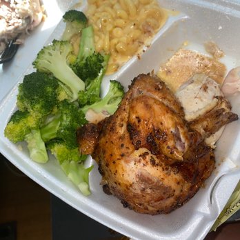 Fire Roasted Chicken & Grill - Half roasted chicken. Ate half before picture. Delicious and perfectly steamed vegetables - American Near Me - Cedar Knolls, New Jersey Fire Roasted Chicken & Grill - Half roasted chicken. Ate half before picture. Delicious and perfectly steamed vegetables - American Near Me - Cedar Knolls, New Jersey