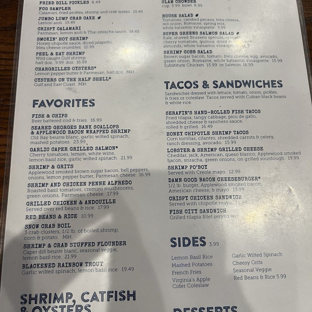 Fish City Grill - Updated Menu 5/11/2024 - Seafood Near Me - Burleson, Texas