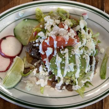 Fonda Don Cuco - tostada con carne: beans, meat, lettuce, crema + queso = $4.95 - Tacos Near Me - La Verne, California Fonda Don Cuco - tostada con carne: beans, meat, lettuce, crema + queso = $4.95 - Tacos Near Me - La Verne, California
