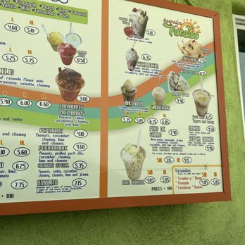 Raspados El Paraiso - Menu - Shaved Ice Near Me - Tucson, Arizona