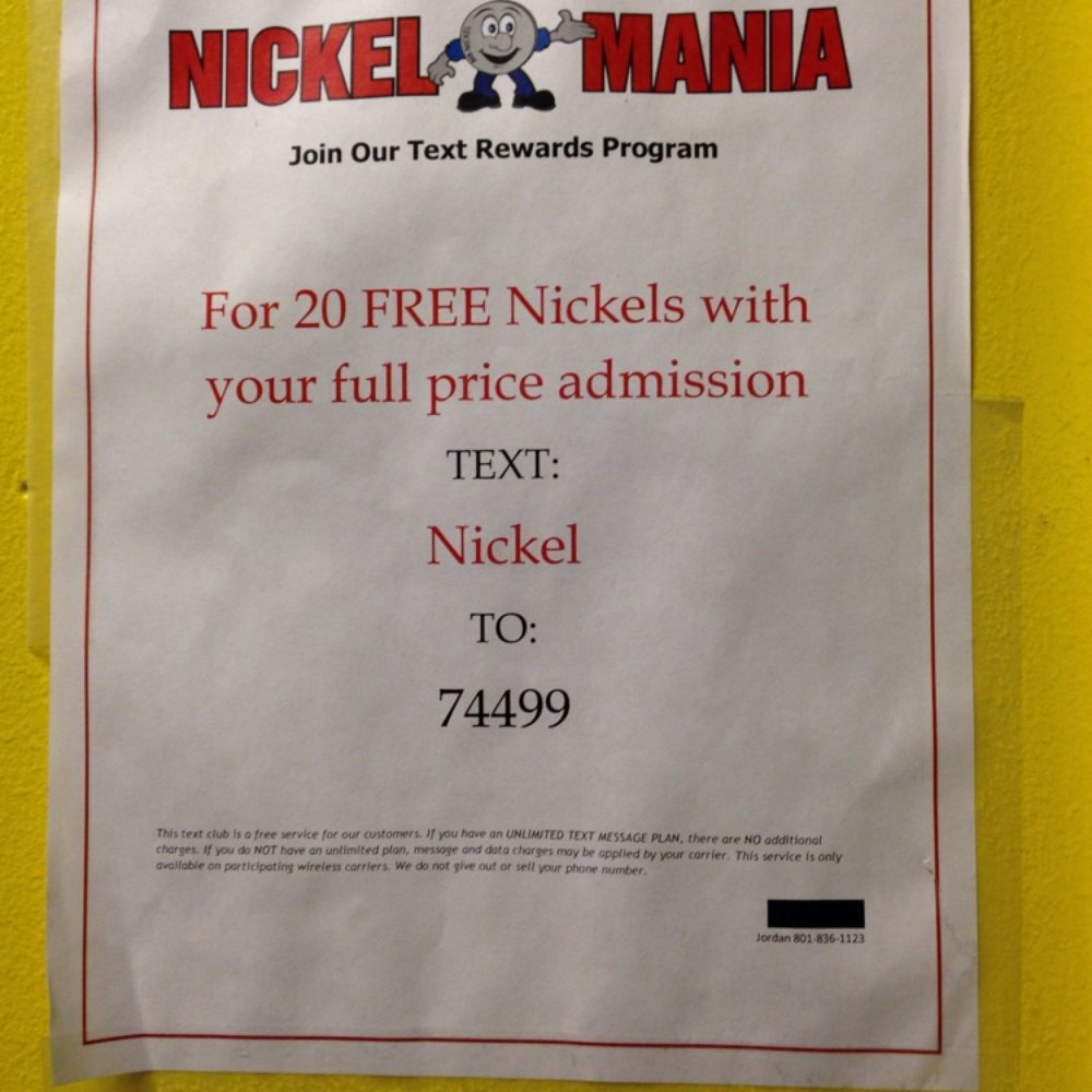 Nickelmania - Freebie! - Arcades Near Me - Murray, Utah Nickelmania - Freebie! - Arcades Near Me - Murray, Utah