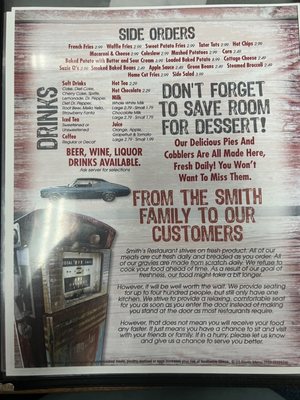 Menu photo 5 Smith's Restaurant Bolivar, MO