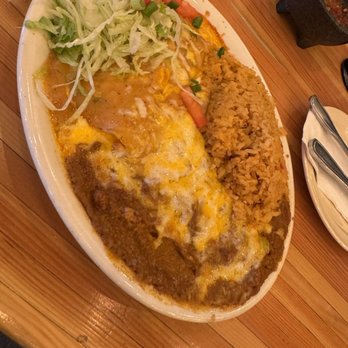 Popo's Fiesta Del Sol - Cheese Enchilada A la carte with a side of rice and a side of beans - Mexican Near Me - Goodyear, Arizona