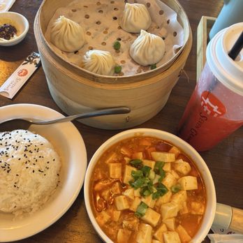Seven Grams - Mapo Tofu With Rice Shrimp XLB 6pcs Spicy XLB 6pcs Watermelon Juice - Chinese Near Me - Tustin, California Seven Grams - Mapo Tofu With Rice Shrimp XLB 6pcs Spicy XLB 6pcs Watermelon Juice - Chinese Near Me - Tustin, California
