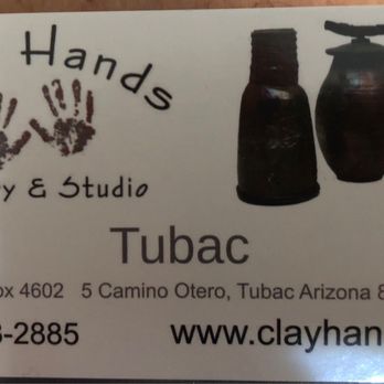 Clay Hands - Business Card - Arts & Crafts Near Me - Tubac, Arizona