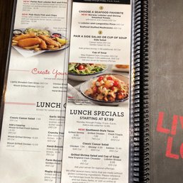 Photos For Red Lobster Menu Yelp