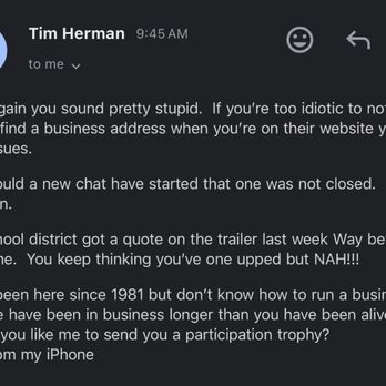 Yucaipa Trailers - Interaction with Tim. A class act. - Trailer Dealers Near Me - Redlands, California