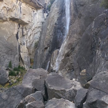 Lower Yosemite Falls - How close i got to the actual waterfall. - Parks Near Me Lower Yosemite Falls - How close i got to the actual waterfall. - Parks Near Me
