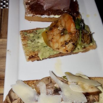 Fig & Olive - Prosciutto, Shrimp, and Forest Mushroom (left to right) - French Near Me - Houston, Texas