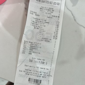 Taco Bell - The charge for the extra nacho cheese that I didn't get. - Fast Food Near Me - Cypress, Texas