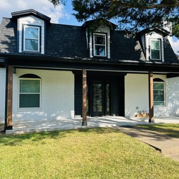 AmeTex Roofing & Home Improvement - After of an roof installation, three dormers, porch, and posts! - Roofing Near Me - Waco, Texas AmeTex Roofing & Home Improvement - After of an roof installation, three dormers, porch, and posts! - Roofing Near Me - Waco, Texas