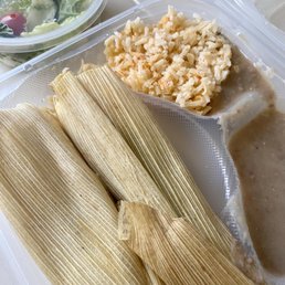 Pork Tamales (ordered plain without salsa verde, cheese, and crema)