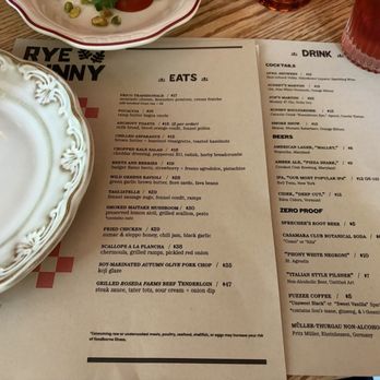 Rye Bunny - Menu (May 2026) - Breakfast & Brunch Near Me - Washington, DC, District of Columbia