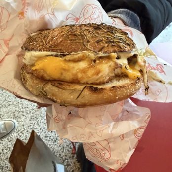 Rubys Bagels - Egg sandwich on a rosemary seasalt bagel - Bagels Near Me - Milwaukee, Wisconsin Rubys Bagels - Egg sandwich on a rosemary seasalt bagel - Bagels Near Me - Milwaukee, Wisconsin