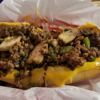 Bruno's Cheesesteaks - Delaware no onions with cheese sauce instead of provolone - Cheesesteaks Near Me - North Aurora, Illinois