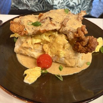 Milk & Honey - Chicken Jumbo Smothered Chicken & Biscuits - Southern Near Me - Hampton, Virginia Milk & Honey - Chicken Jumbo Smothered Chicken & Biscuits - Southern Near Me - Hampton, Virginia