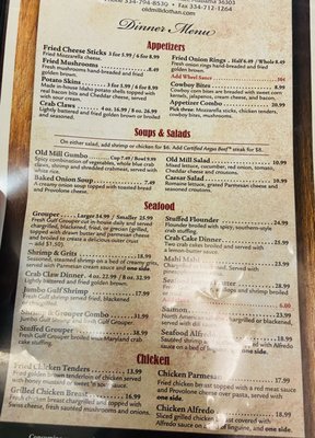 Menu photo 5 Old Mill Restaurant Dothan, AL Menu photo 5 Old Mill Restaurant Dothan, AL