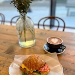 Tatte Bakery & Cafe | DC Catering - Hot chocolate and breakfast croissant