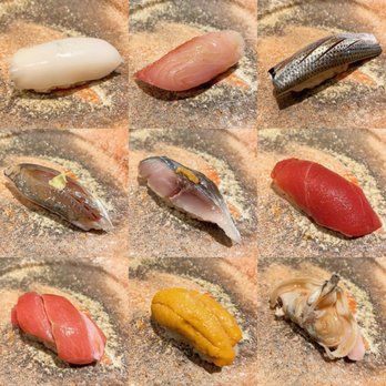 SHION 69 Leonard St - Squid, kinmedai, kohada, shima-aji, saba, akami, toro, uni, clam. - Sushi Bars Near Me - New York, New York