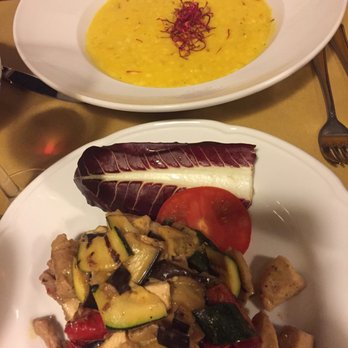 Norman - Risotto Milanese and steak with vegetables - Pizza Near Me - Milan, Michigan Norman - Risotto Milanese and steak with vegetables - Pizza Near Me - Milan, Michigan