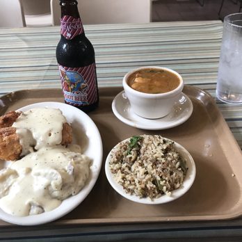 Treebeards - Wed special (Chick Fried Chick) w/dirty rice and mashed; $10.95. A la carte order of shrimp etouffee; $3.95. $18.24 w/$1.95 root beer. Meh. - Cajun/Creole Near Me - Houston, Texas