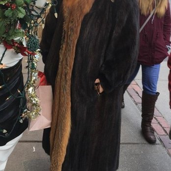 Glama Furs - Mahogany mink with red fox tuxedo collar - Fur Clothing Near Me - Peabody, Massachusetts Glama Furs - Mahogany mink with red fox tuxedo collar - Fur Clothing Near Me - Peabody, Massachusetts