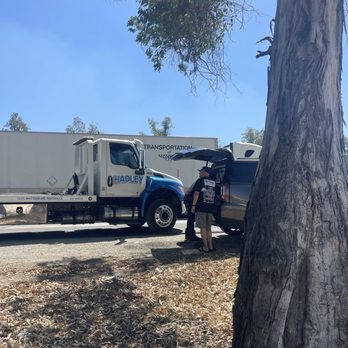 Hadley Tow - Hadley blocking us from traffic on freeway for protection. - Towing Near Me - Fontana, California Hadley Tow - Hadley blocking us from traffic on freeway for protection. - Towing Near Me - Fontana, California