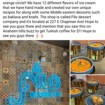 Filo Dessert - Media release brought people in like crazy - Desserts Near Me - Orange, California