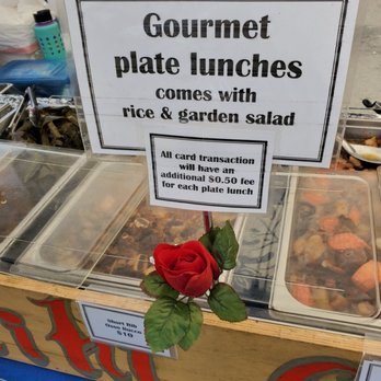 Kalihi Corner - Plate lunches comes with rice and garden salad. - Street Vendors Near Me - Honolulu, Hawaii