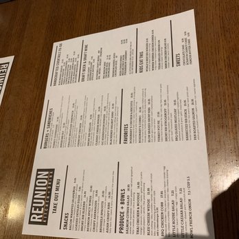Reunion Kitchen + Drink - Menu - New American Near Me - Laguna Beach, California