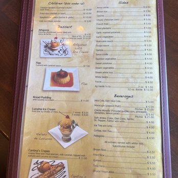 Inka Cantina - Menu 5/5 - Peruvian Near Me - Fountain Valley, California