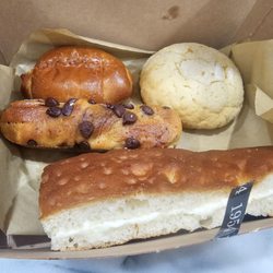 Salt & Butter ($2.95), Sunrise Melon Pan ($3.25), Chocolate Stick ($3.85), and Butter Sandwich ($3.50). 5/9/2026