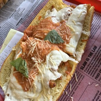 Johnny Longhots Steaks - The Guido- chicken cutlets, vodka sauce and fresh mozzarella - Cheesesteaks Near Me - Wildwood, New Jersey Johnny Longhots Steaks - The Guido- chicken cutlets, vodka sauce and fresh mozzarella - Cheesesteaks Near Me - Wildwood, New Jersey