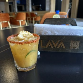 Lava Mediterranean Cuisine - Pineapple Flame - fusion of grilled pineapple and fiery jalapeño - Mediterranean Near Me - Houston, Texas