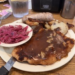 Schnitzel and bratwurst plate Schnitzel and bratwurst plate