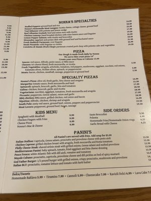 Menu photo 4 Nonna's Place Concord, NH