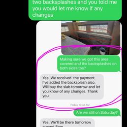 Conversation with these people at Discount Granite