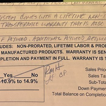 Interlock Metal Roofing - a receipt for a roofing company - Roofing Near Me