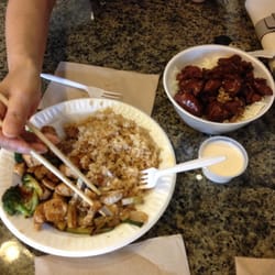 Hibachi Xpress - Hibachi chicken entree and teriyaki bowl